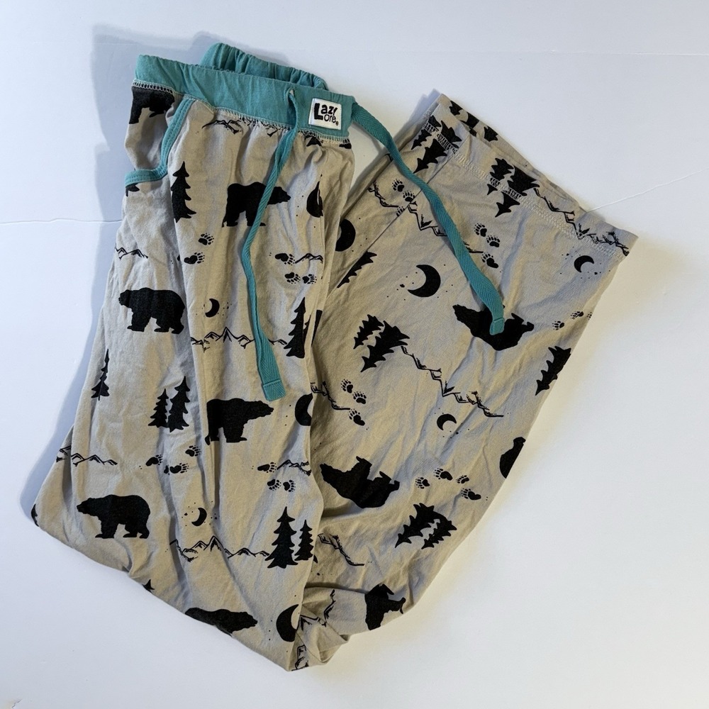 Lazy One Women's Bear‎ Scene Print Pajama Pants Size Medium